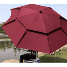 Парасоля рибальська 2 м з клапаном, чохлом та гачками бордова JTG2025-1darkred (1ящ.= 10 шт)