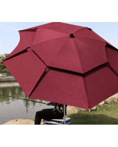 Парасоля рибальська 2 м з клапаном, чохлом та гачками бордова JTG2025-1darkred (1ящ.= 10 шт)
