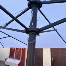 Парасоля садова подвійна 4.5×2.8 м з ручкою, клапаном та підставкою бежева HY3Dbej (1ящ.= 1 шт)