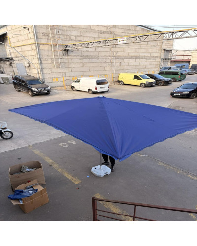 Зонт садовый 3×4 м прямоугольный синий ART 3×4blue (1ящ.= 2 шт)