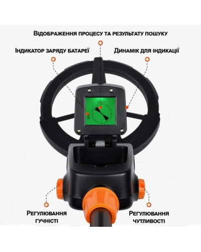Металошукач грунтовий РК-дисплеєм 19х15,5х67 см KAR180 (1 ящ. = 20 шт.)