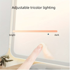 Тройное LED-зеркало для макияжа аккумуляторное, складное, с подсветкой, белое KAR193 (1 ящ. = 30 шт.)