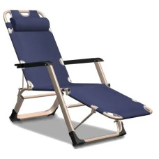 Крісло-шезлонг для пікніка розкладне 153 х 60 х 30 см сине KAR199darkblue (1 ящ. = 1 шт.)
