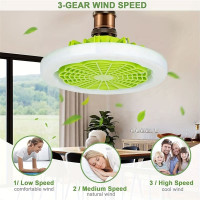 Стельовий вентилятор з LED-підсвіткою та пультом керування AT-2522D (1 ящ. = 30 шт.)