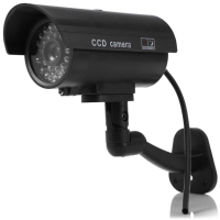 Муляж камери відеоспостереження Camera з датчиком руху, фальш камера CCTV з LED-індикатором, імітація охоронної камери, чорна 160×80×73 мм KAR249 (1 ящ. = 60 шт.)