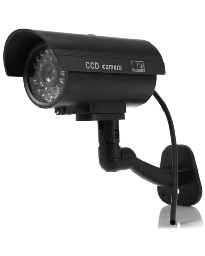 Муляж камери відеоспостереження Camera з датчиком руху, фальш камера CCTV з LED-індикатором, імітація охоронної камери, чорна 160×80×73 мм KAR249 (1 ящ. = 60 шт.)
