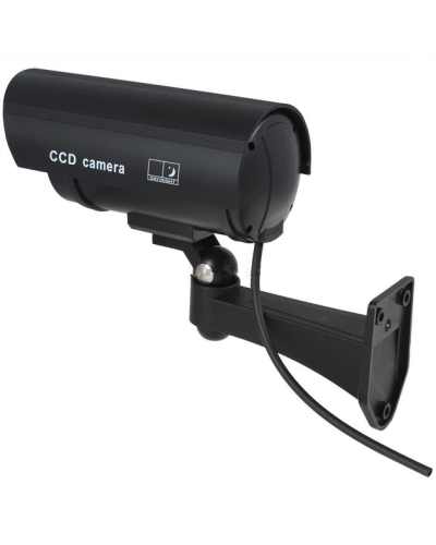 Муляж камери відеоспостереження Camera з датчиком руху, фальш камера CCTV з LED-індикатором, імітація охоронної камери, чорна 160×80×73 мм KAR249 (1 ящ. = 60 шт.)