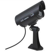 Муляж камери відеоспостереження Camera з датчиком руху, фальш камера CCTV з LED-індикатором, імітація охоронної камери, чорна 160×80×73 мм KAR249 (1 ящ. = 60 шт.)