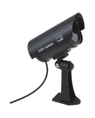 Муляж камери відеоспостереження Camera з датчиком руху, фальш камера CCTV з LED-індикатором, імітація охоронної камери, чорна 160×80×73 мм KAR249 (1 ящ. = 60 шт.)